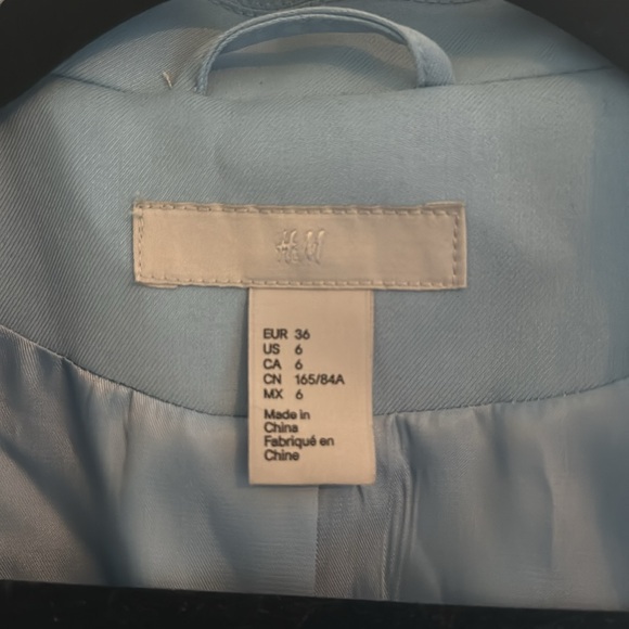 H&M Light Blue Women’s Suit Jacket - Picture 2 of 3